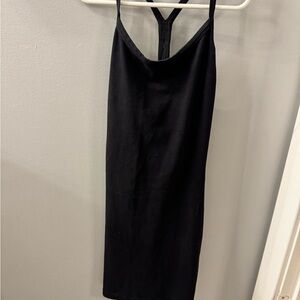 TNA Black Spaghetti Strap Slip Mini Dress